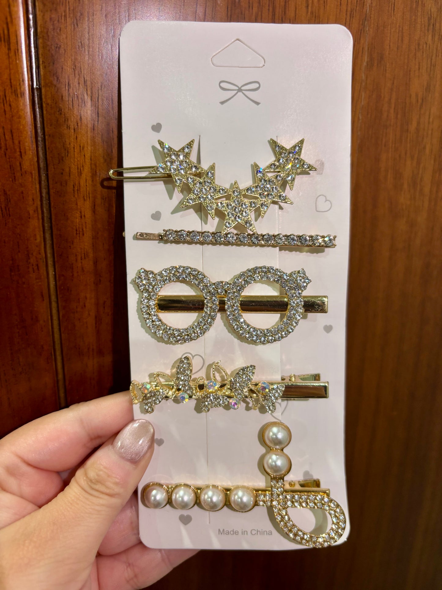 Rhinestone Hair Clip Set