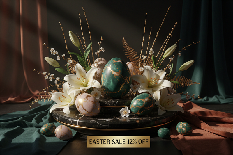 高级的复活节促销图，文案是英文，88折，要有光影感