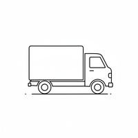 简笔图案：运输。不要文字，白色背景