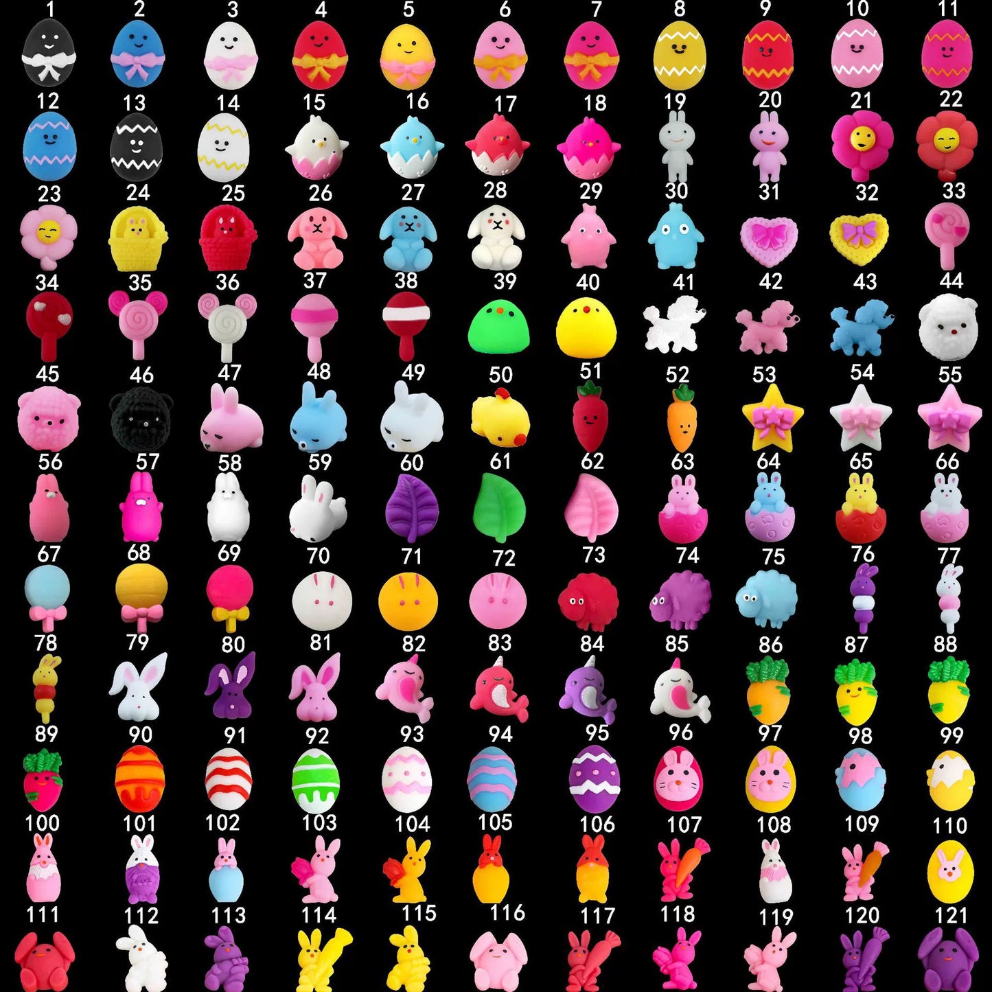 Easter Mini Squishy Eggs & Bunnies