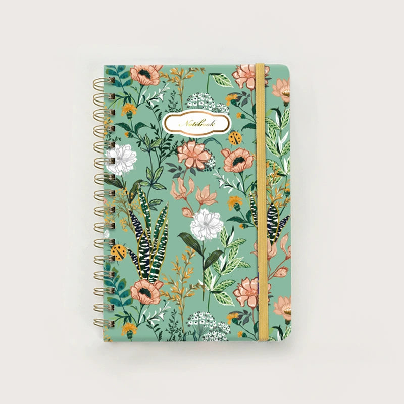A5 Floral Spiral Notebook