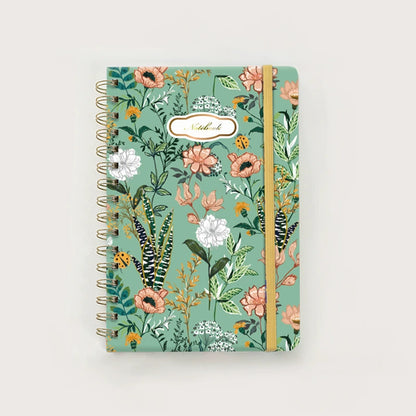 A5 Floral Spiral Notebook
