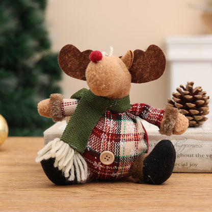 Plaid Christmas Hanging Plush Ornaments