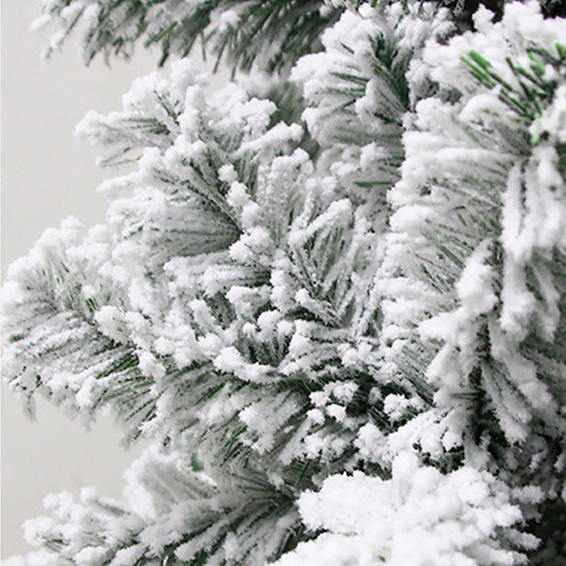 1.5M White Snow-Flocked Christmas Tree – 450 Tips Frosted PVC Pine