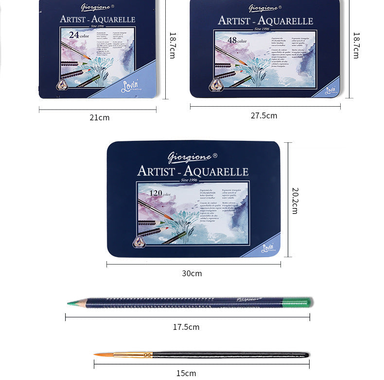 Water-Soluble Colored Pencils Set