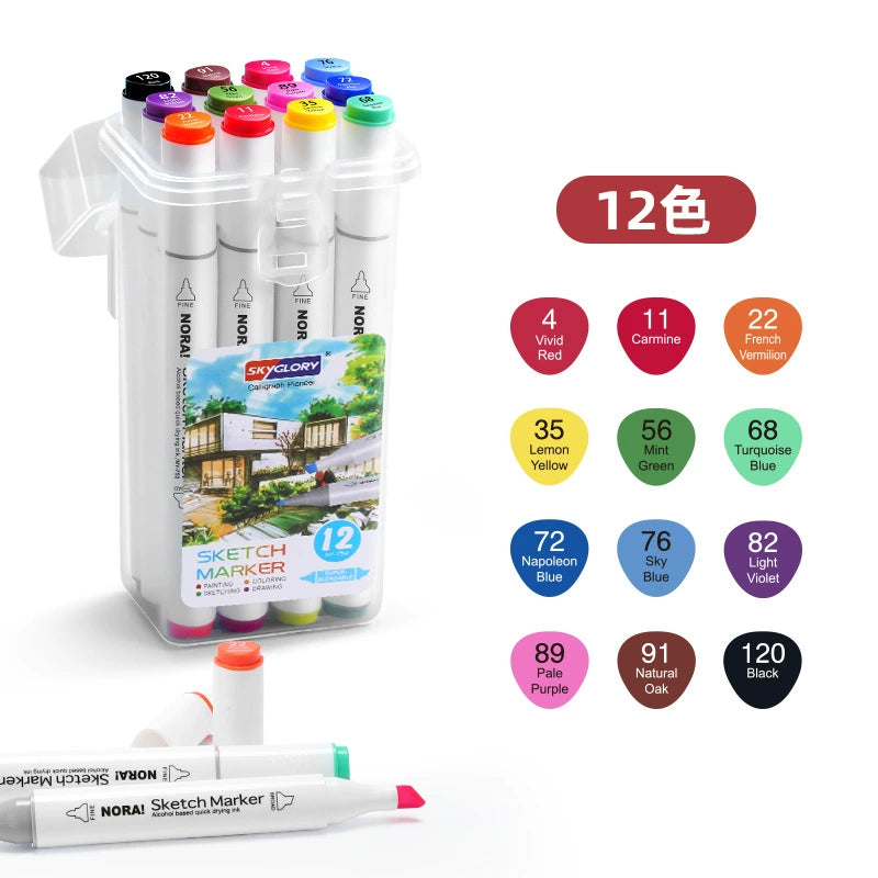 Dual Tip Alcohol Markers Set