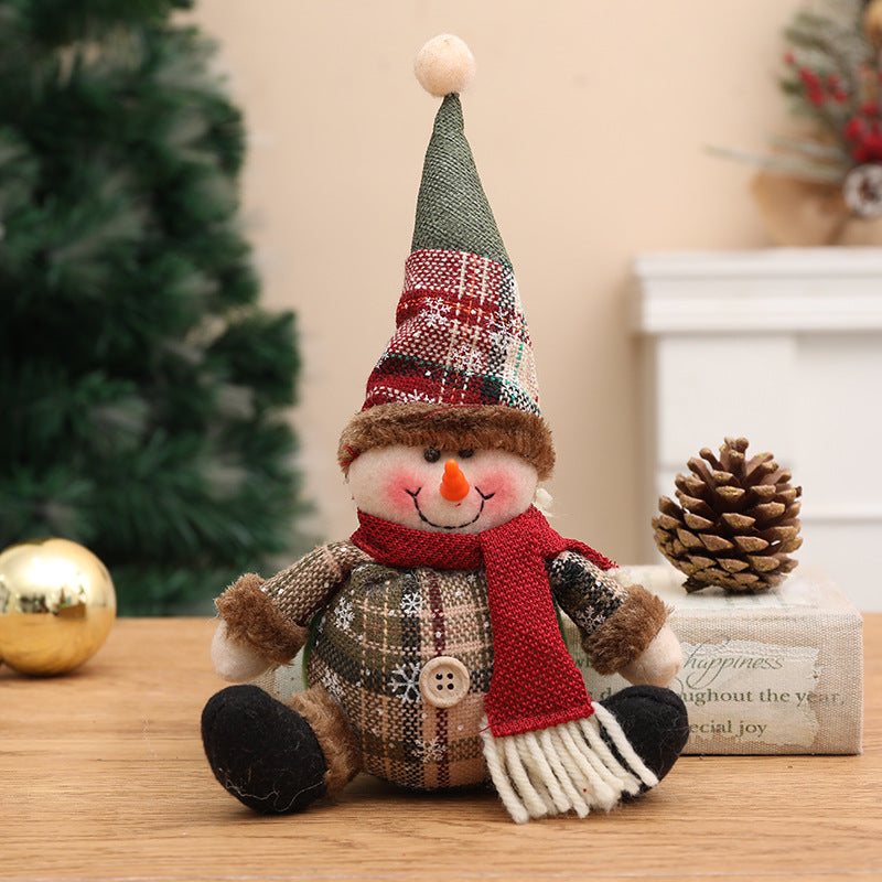 Plaid Christmas Hanging Plush Ornaments