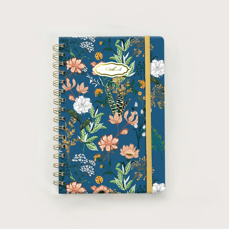A5 Floral Spiral Notebook