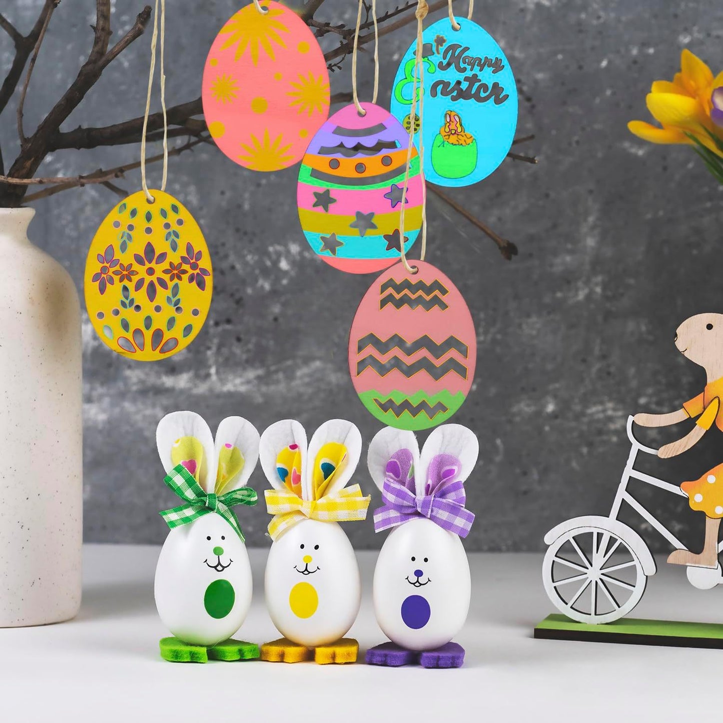 DIY Wooden Easter Egg Ornaments