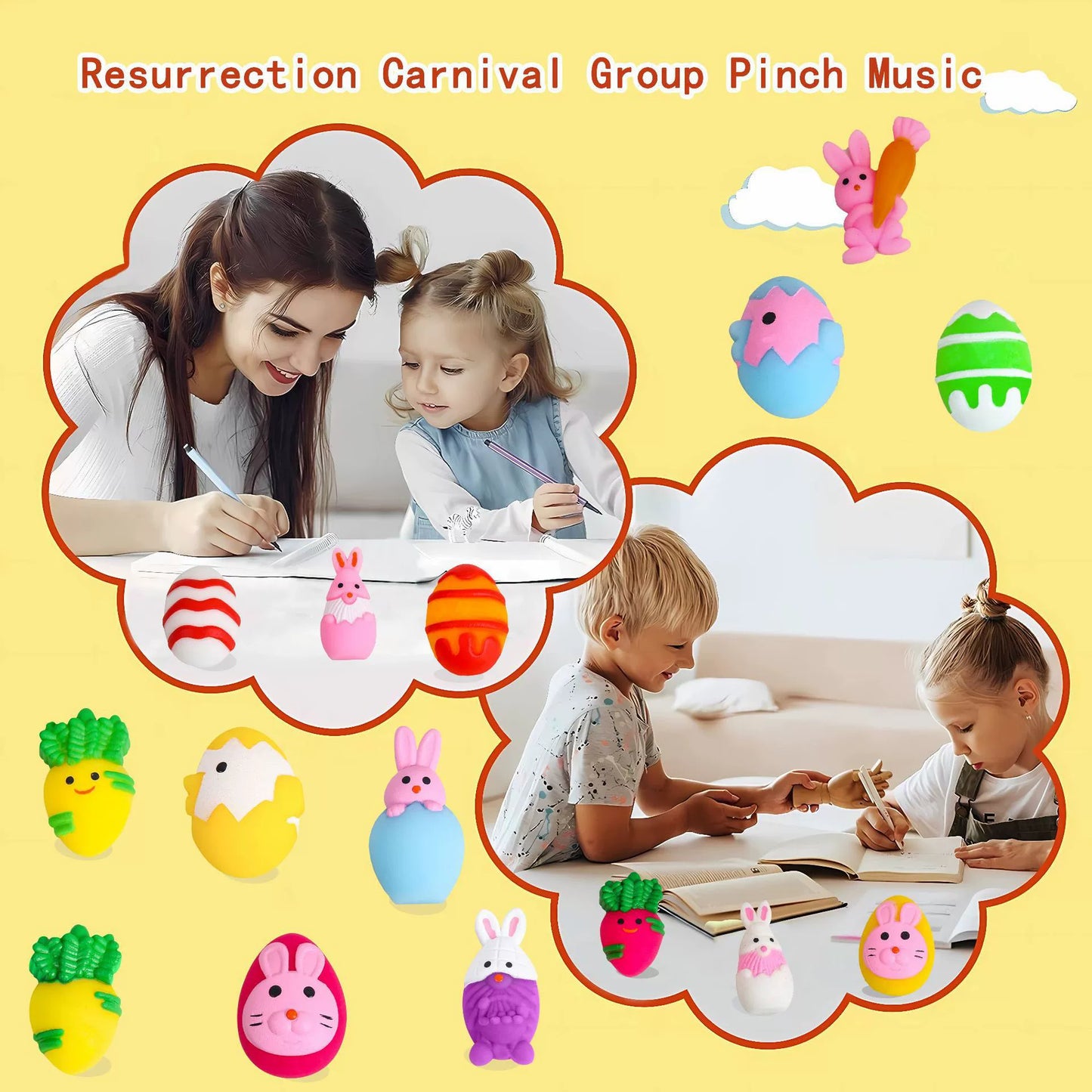 Easter Mini Squishy Eggs & Bunnies