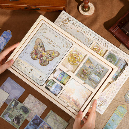 Vintage Art Scrapbook Journal Kit Gift Box