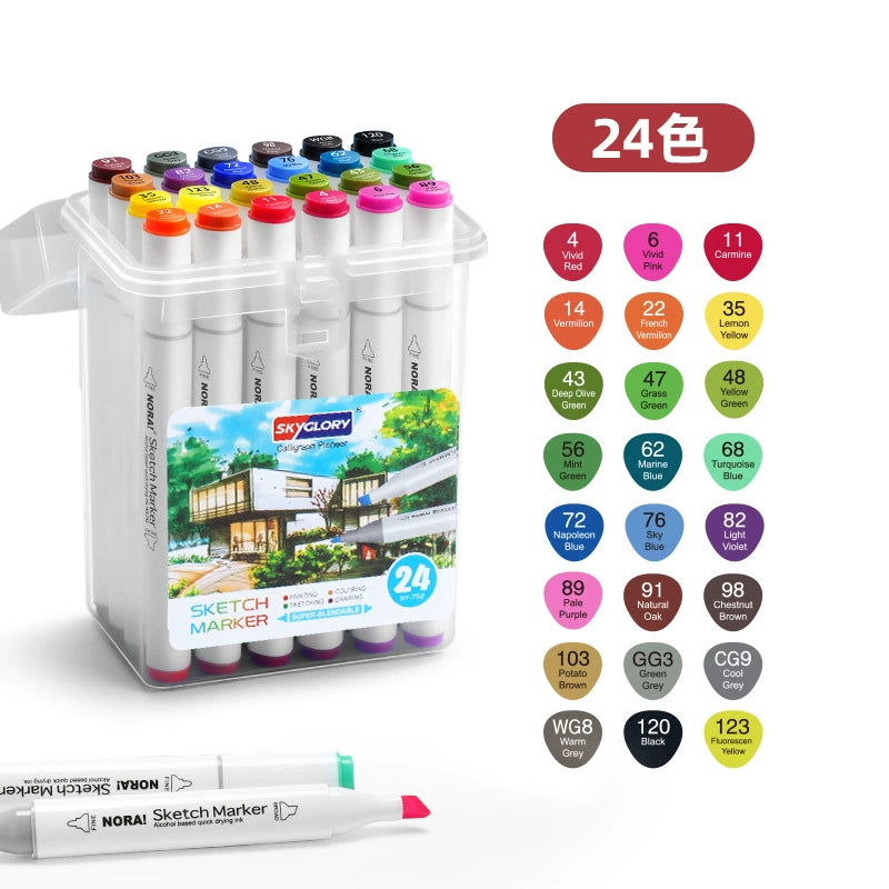 Dual Tip Alcohol Markers Set