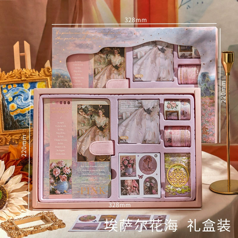 Vintage Art Scrapbook Journal Kit Gift Box