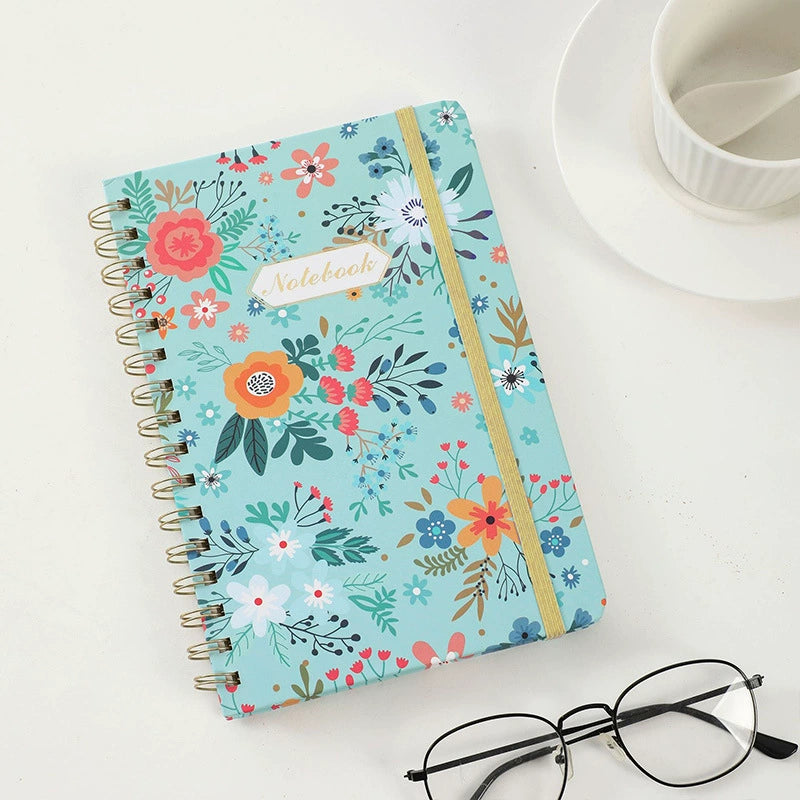 A5 Floral Spiral Notebook
