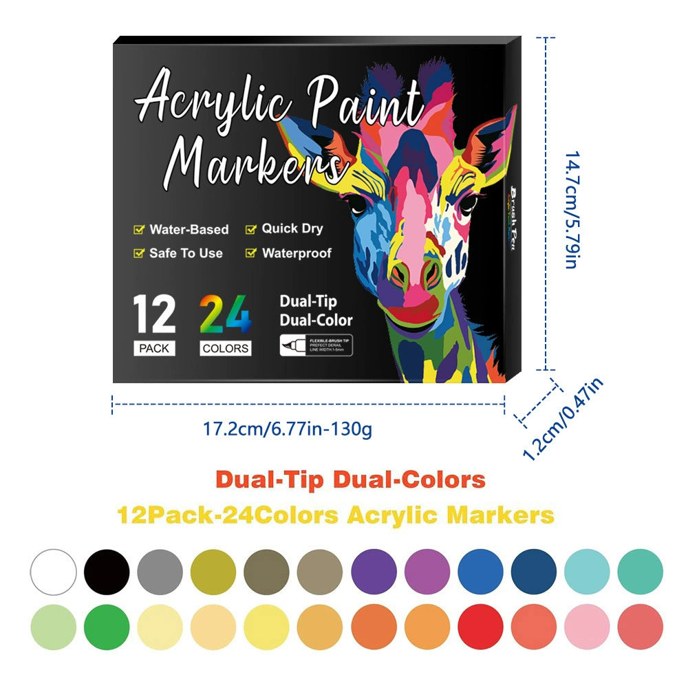 Double-Ended Acrylic Paint Markers