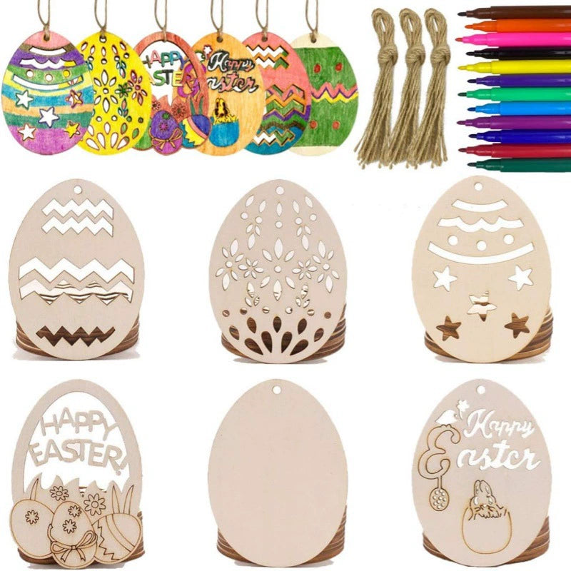 DIY Wooden Easter Egg Ornaments