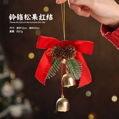 3D Christmas Tree Ornament with Ribbon & Bell