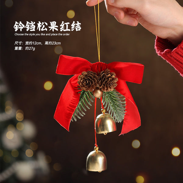 3D Christmas Tree Ornament with Ribbon & Bell