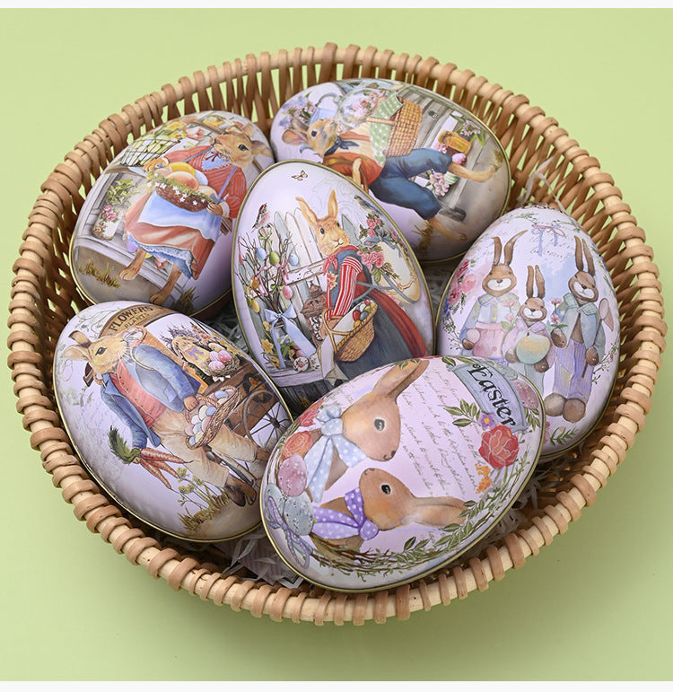 Easter Bunny Egg Tin – Fillable Treat & Gift Box