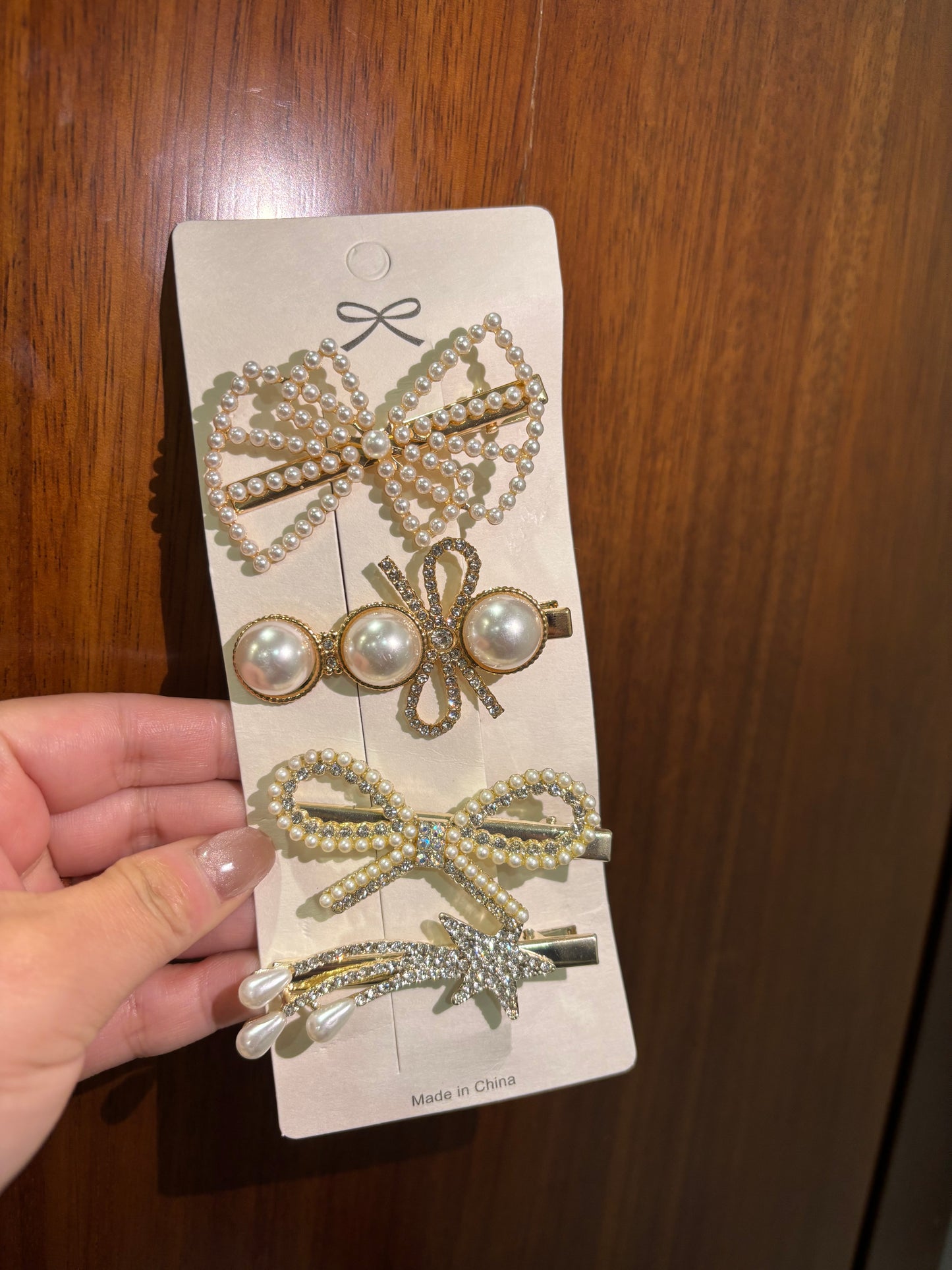 Rhinestone Hair Clip Set