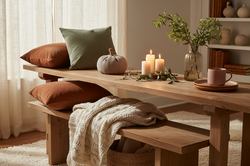 给我生成home decor集合的封面图，要高级有质感，精美，温馨